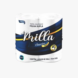 PAPEL HIGIÊNICO MILLA FOLHA DUPLA - 4 ROLOS/30M