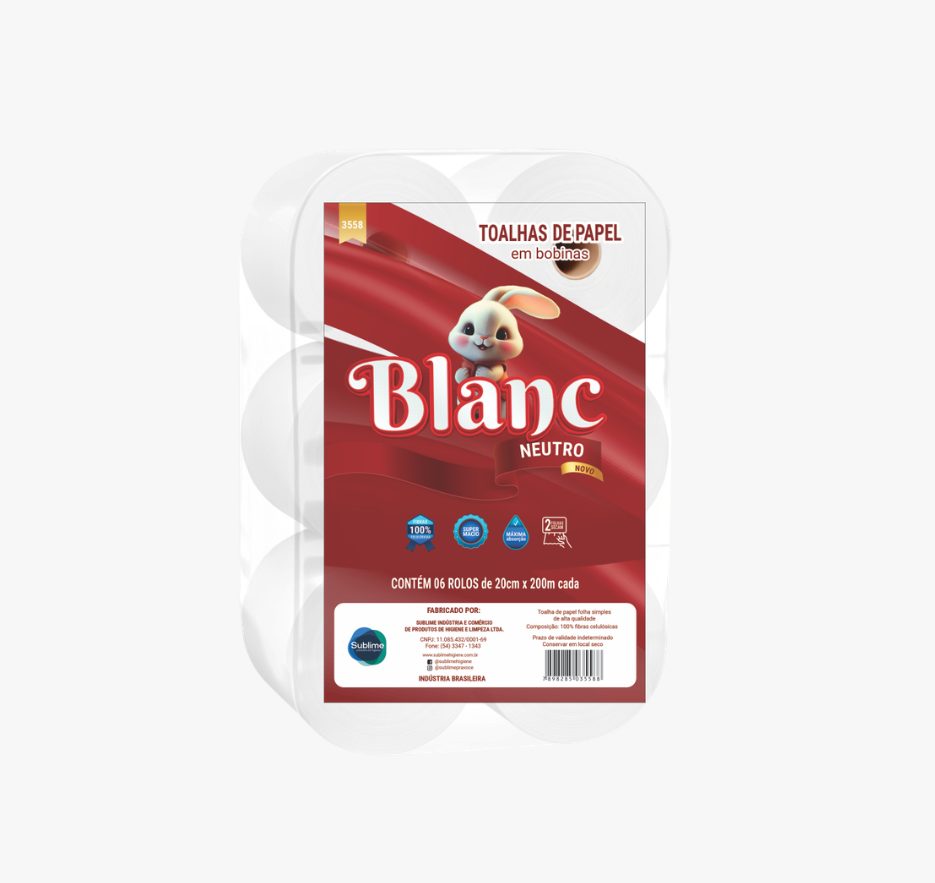 TOALHA DE PAPEL BLANC EM BOBINA