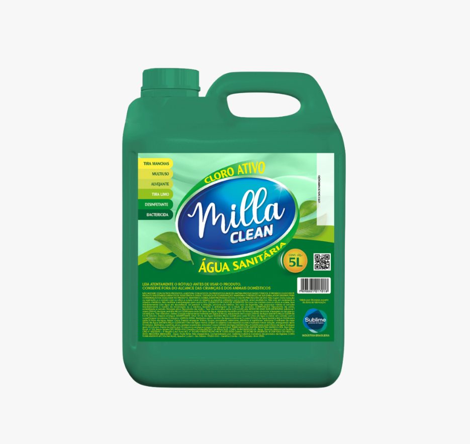ÁGUA SANITÁRIA COM CLORO ATIVO - 5L
