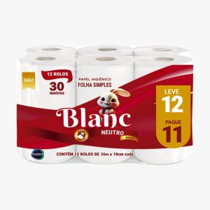 PAPEL HIGIÊNICO BLANC - 12 ROLOS