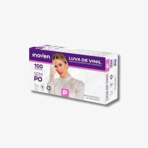 LUVA DE VINIL TRANSPARENTE - SEM PÓ