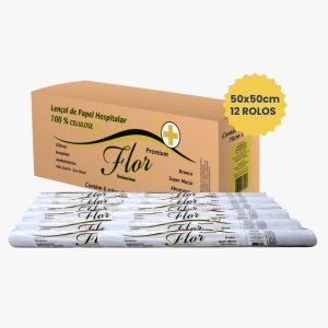 LENÇOL DE PAPEL HOSPITALAR 50cmx50m – 100% CELULOSE
